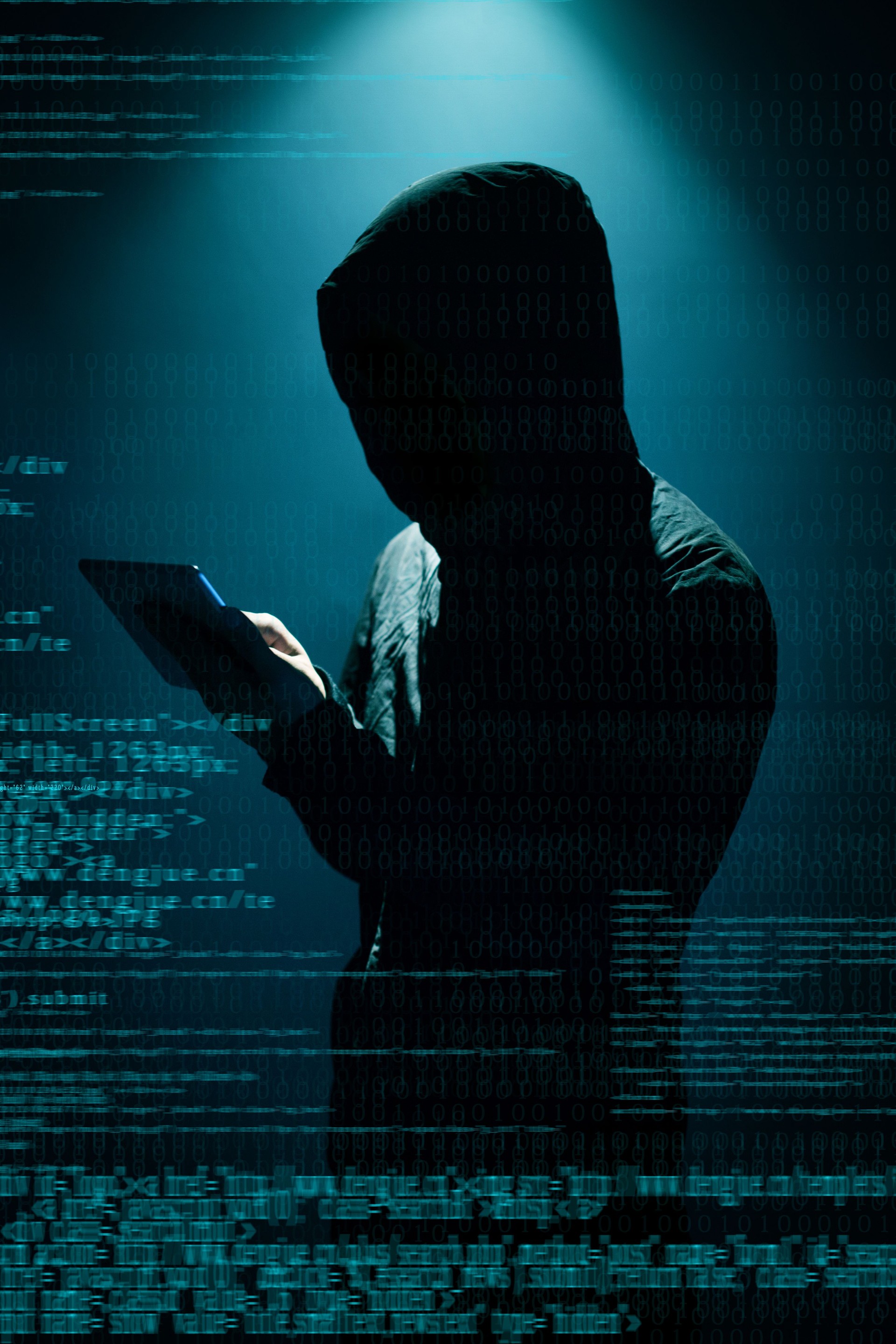 Hacker attacking